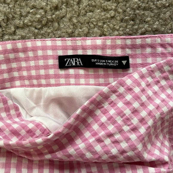 Zara Gingham Wrap Skirt - Picture 4 of 4